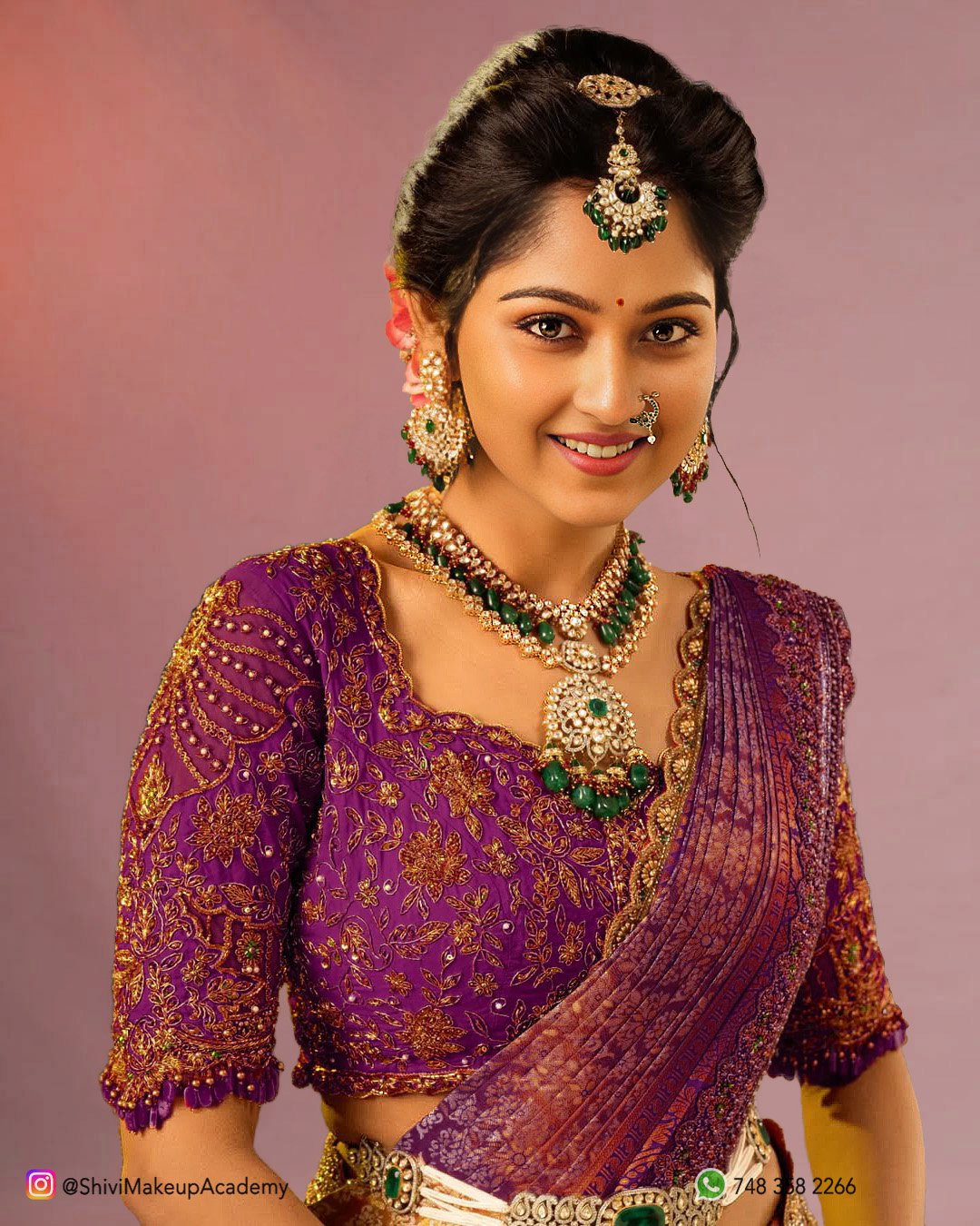 Bridal Makeup by Shivi Makeup Academy - dewy base with soft smokey eyes